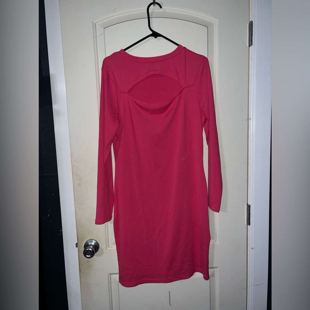 Pink long sleeve dress